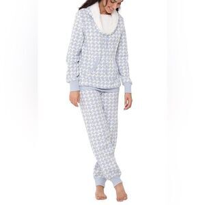 Cozy Blue and White Pajama Set